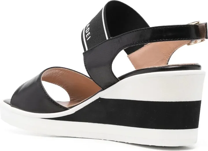 Logo-Print Wedge Sandals - Image 3