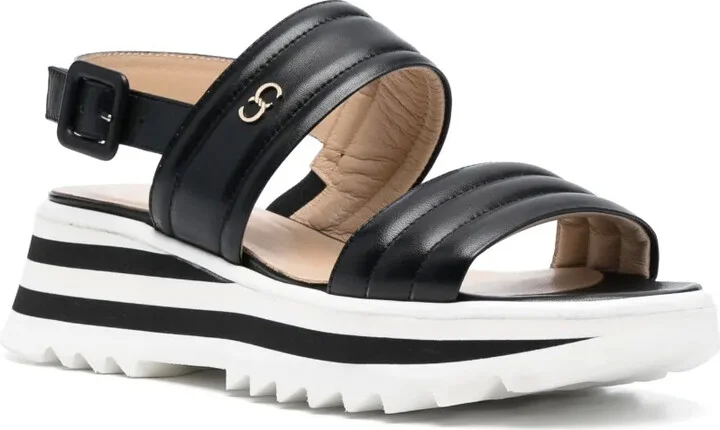 Logo-Print Wedge Sandals - Image 2