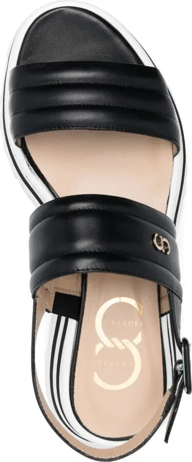 Logo-Print Wedge Sandals - Image 4