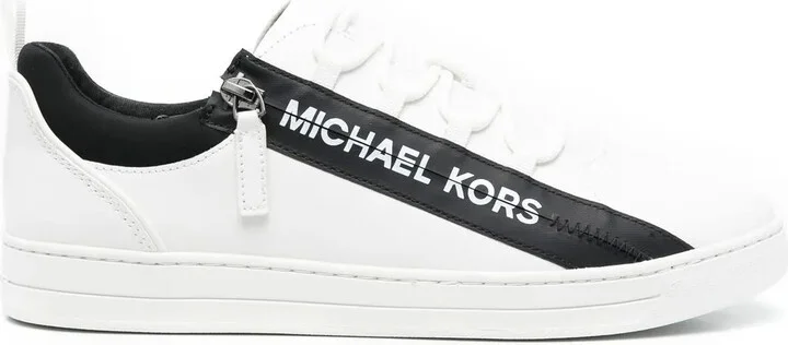 Logo-Print Zip-Detailed Sneakers