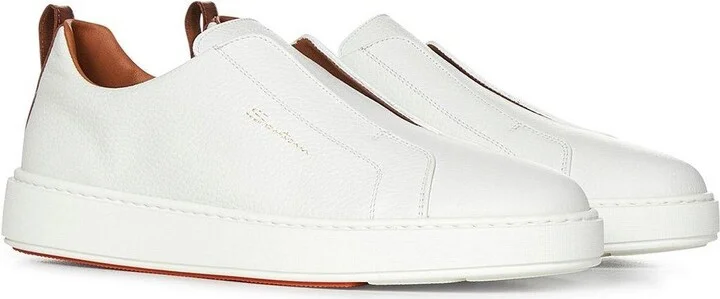 Logo-printed Almond Toe Sneakers Santoni - Image 2
