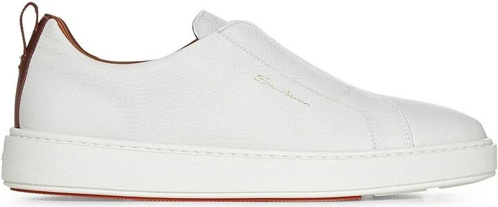 Logo-printed Almond Toe Sneakers Santoni