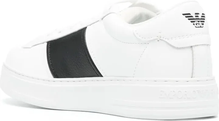 Logo-Printed Leather Sneakers - Image 3
