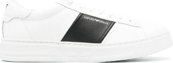 Logo-Printed Leather Sneakers