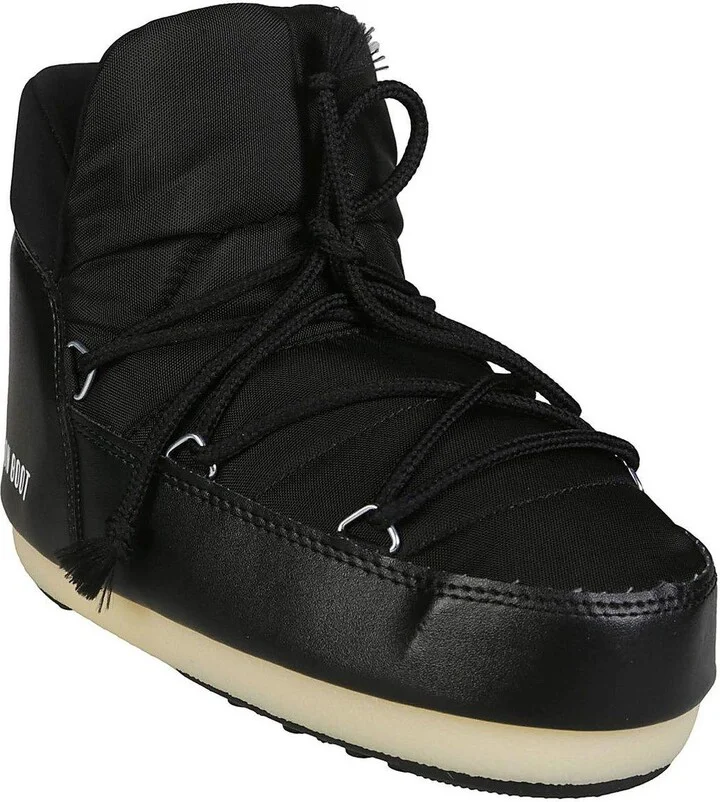 Logo Printed Round Toe Boots - Image 2