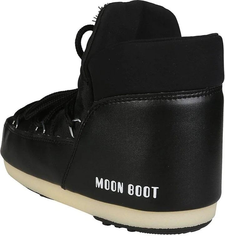 Logo Printed Round Toe Boots - Image 3