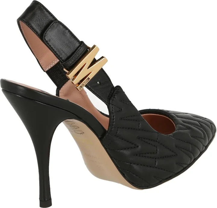 Logo Quilt Leather Slingback Pump - Image 2