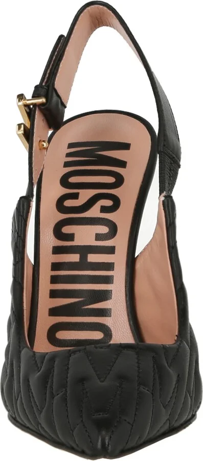 Logo Quilt Leather Slingback Pump - Image 3
