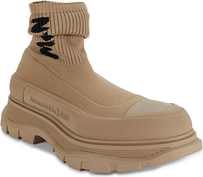 Logo Rib-Knit Sock Boots - Image 2