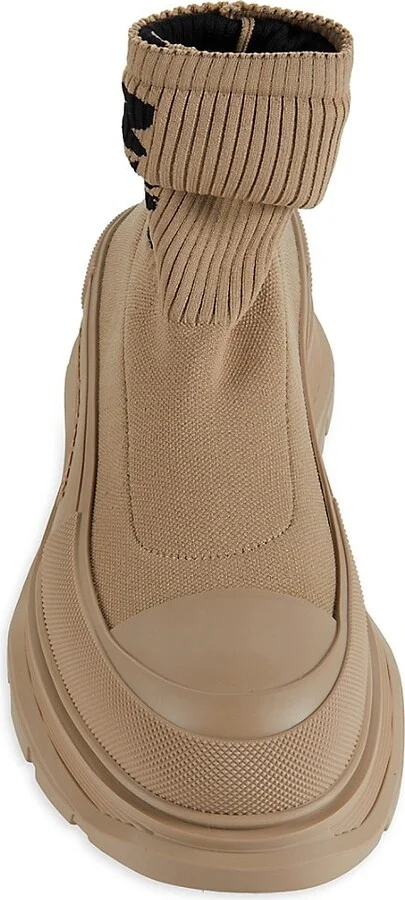 Logo Rib-Knit Sock Boots - Image 5