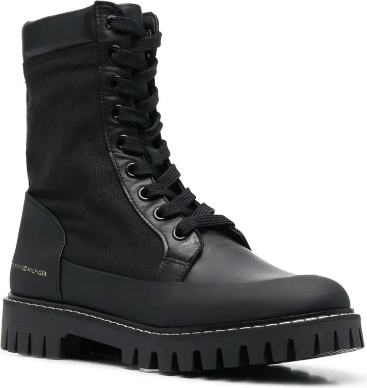 Logo-Stamp Lace-Up Boots - Image 2