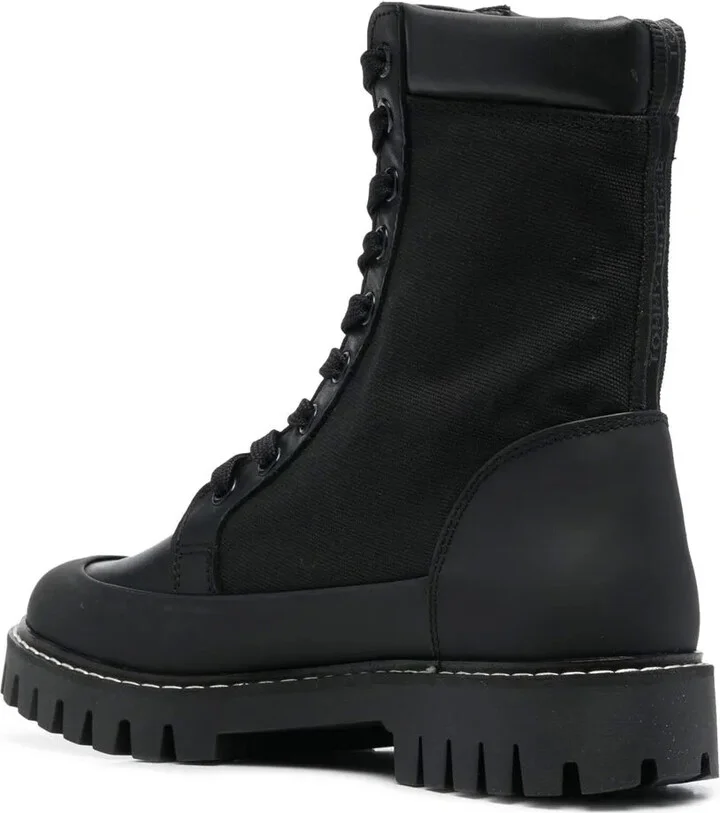 Logo-Stamp Lace-Up Boots - Image 3