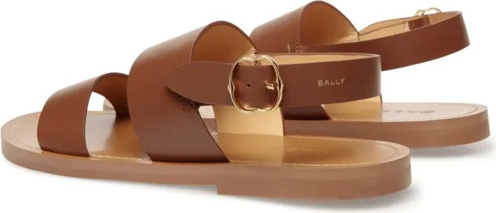 Logo-Stamp Leather Sandals - Image 3
