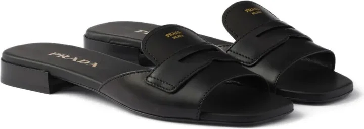 Logo-Stamp Leather Sandals - Image 2