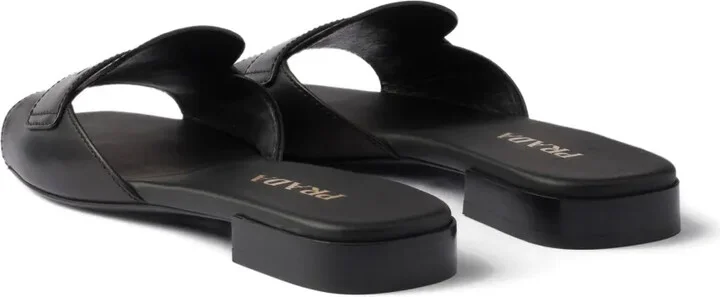 Logo-Stamp Leather Sandals - Image 4