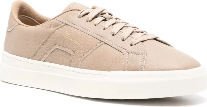 Logo-Stamp Leather Sneakers - Image 2