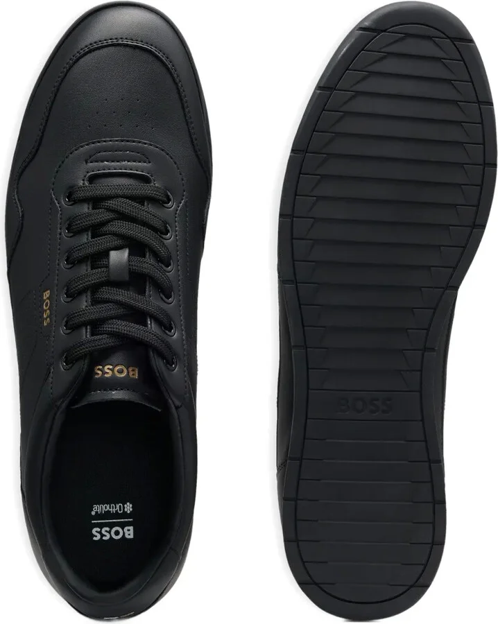 Logo-Stamp Leather Sneakers - Image 3