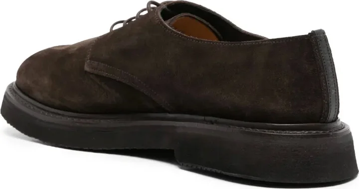 Logo-Stamp Suede Derby Shoes - Image 3