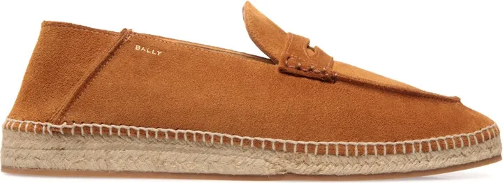 Logo-Stamp Suede Espadrilles