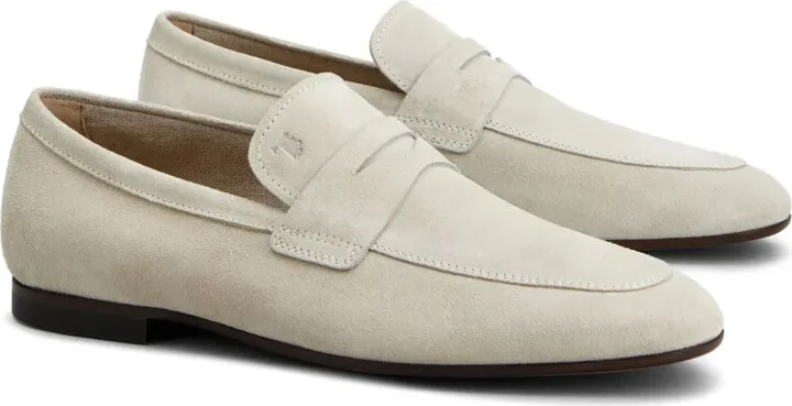 Logo-Stamp Suede Loafers - Image 2