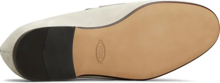Logo-Stamp Suede Loafers - Image 4