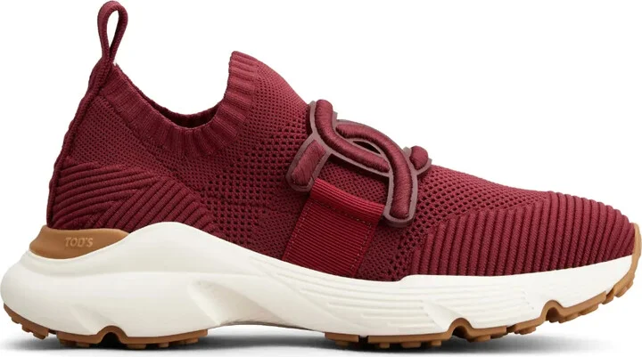 Logo-Strap Almond-Toe Sneakers