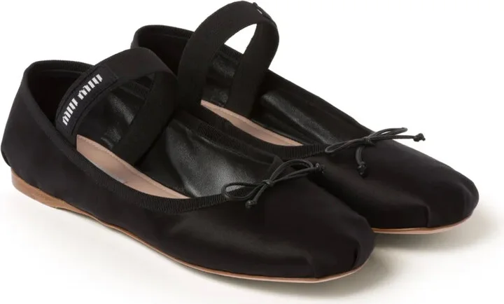 Logo-Strap Ballerina Shoes - Image 2
