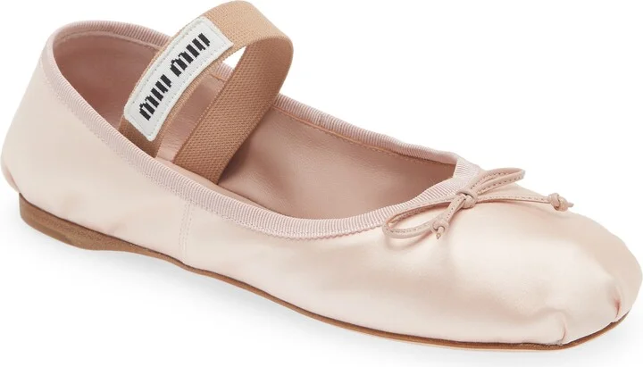 Logo Strap Ballet Flat