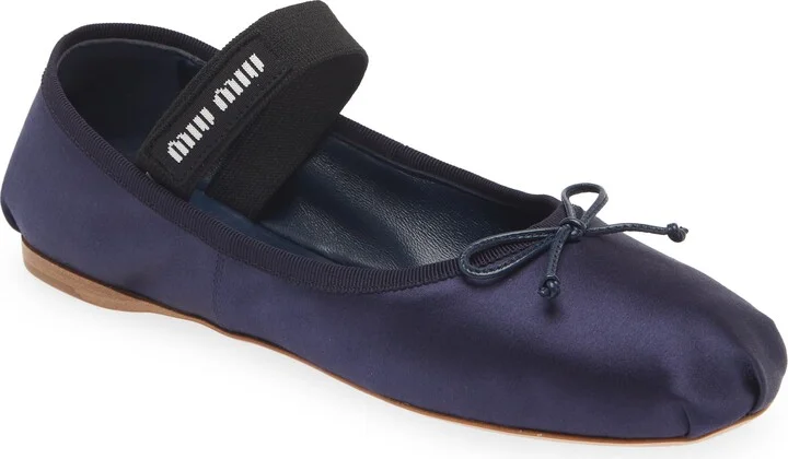 Logo Strap Ballet Flat
