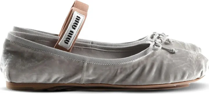 Logo-Strap Ballet Flats