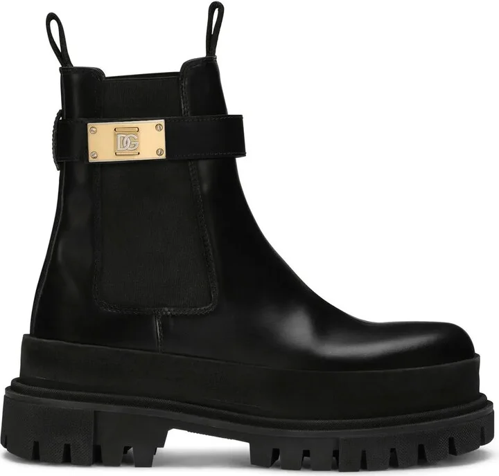 logo-strap Chelsea boots