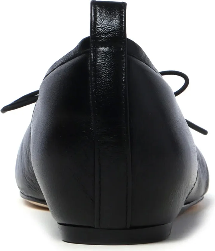 Logo-Strap Leather Ballerina Shoes - Image 4