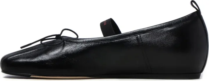 Logo-Strap Leather Ballerina Shoes - Image 5