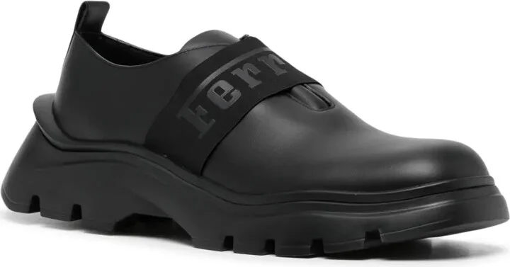 Logo-Strap Leather Sneakers - Image 2