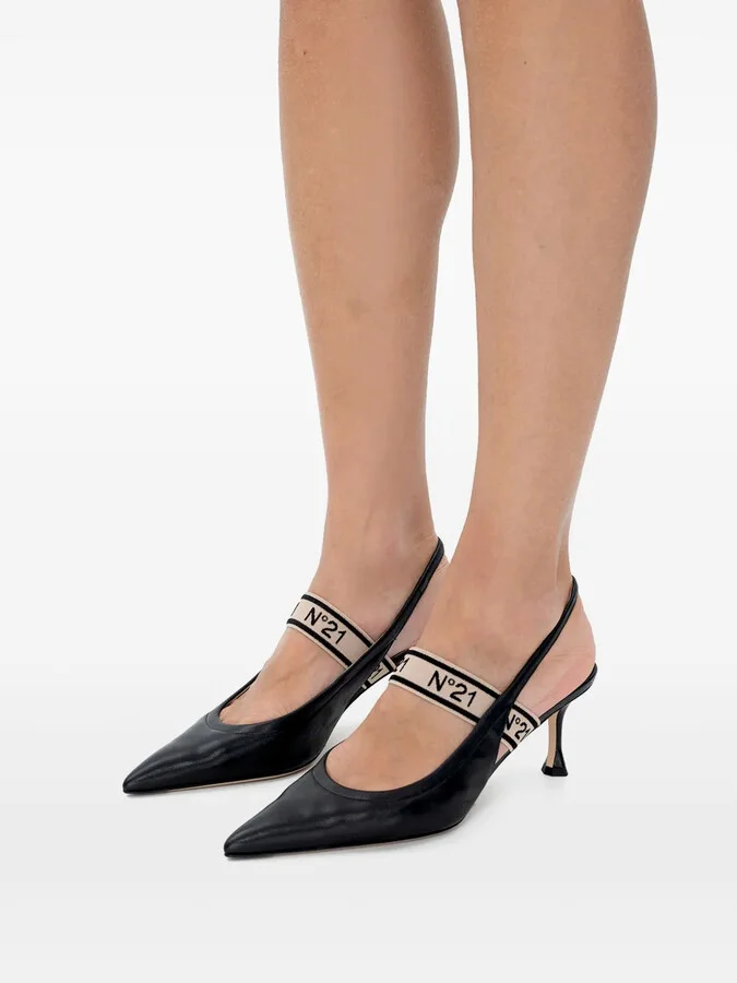 Logo-Strap Slingback Pumps - Image 2