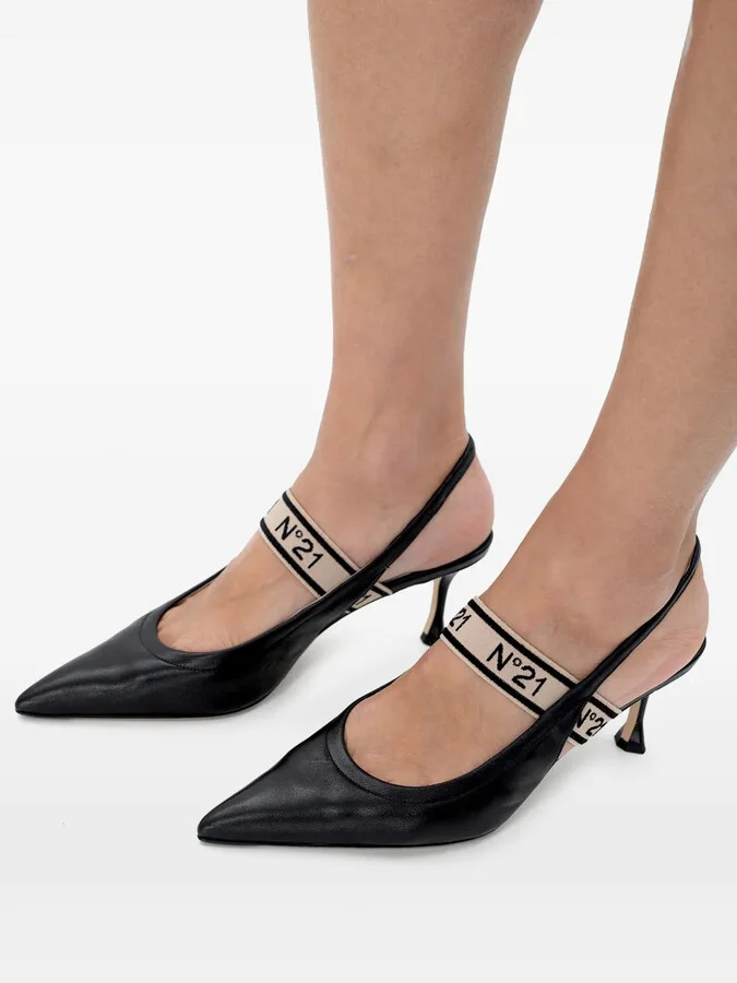 Logo-Strap Slingback Pumps - Image 4