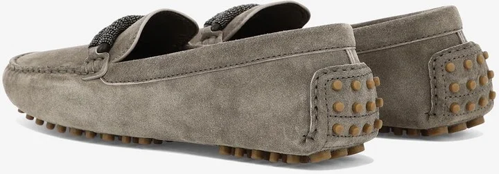 Logo Strap Suede Loafers - Image 3