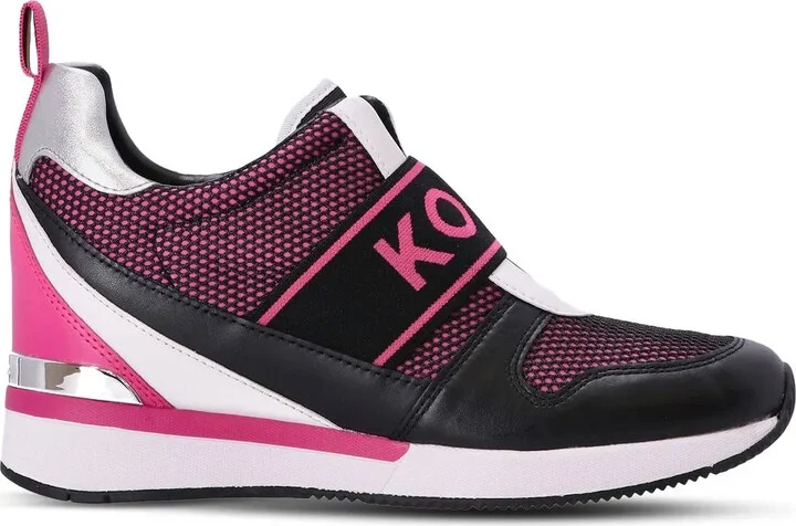 Logo-Strap Wedge-Heel Sneakers