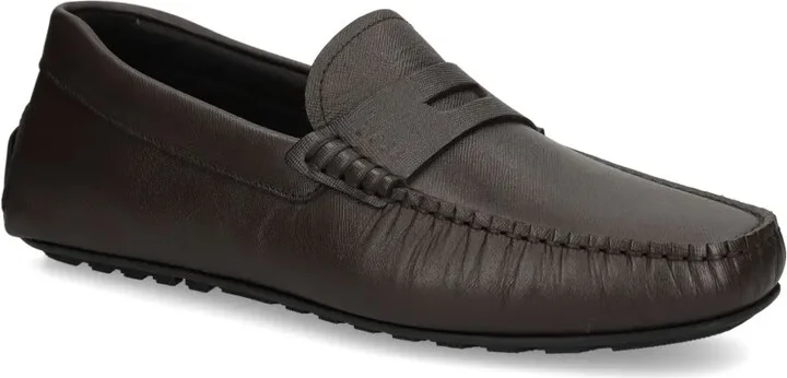 Logo-Stripe Leather Driving Moccasins - Image 2