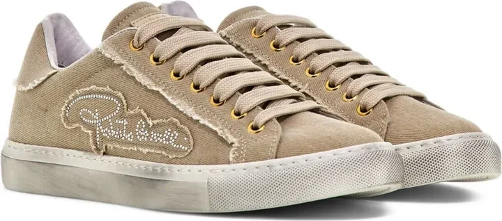 Logo-Studded Lace-Up Sneakers - Image 2