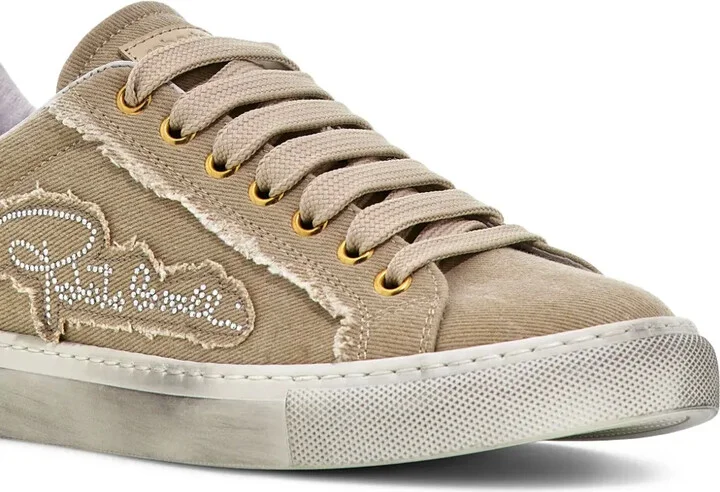 Logo-Studded Lace-Up Sneakers - Image 5