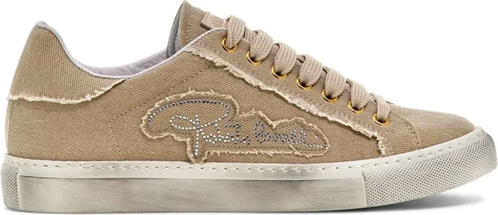 Logo-Studded Lace-Up Sneakers