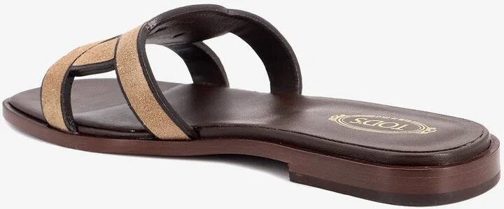 Logo Suede Flat Sandals - Image 2