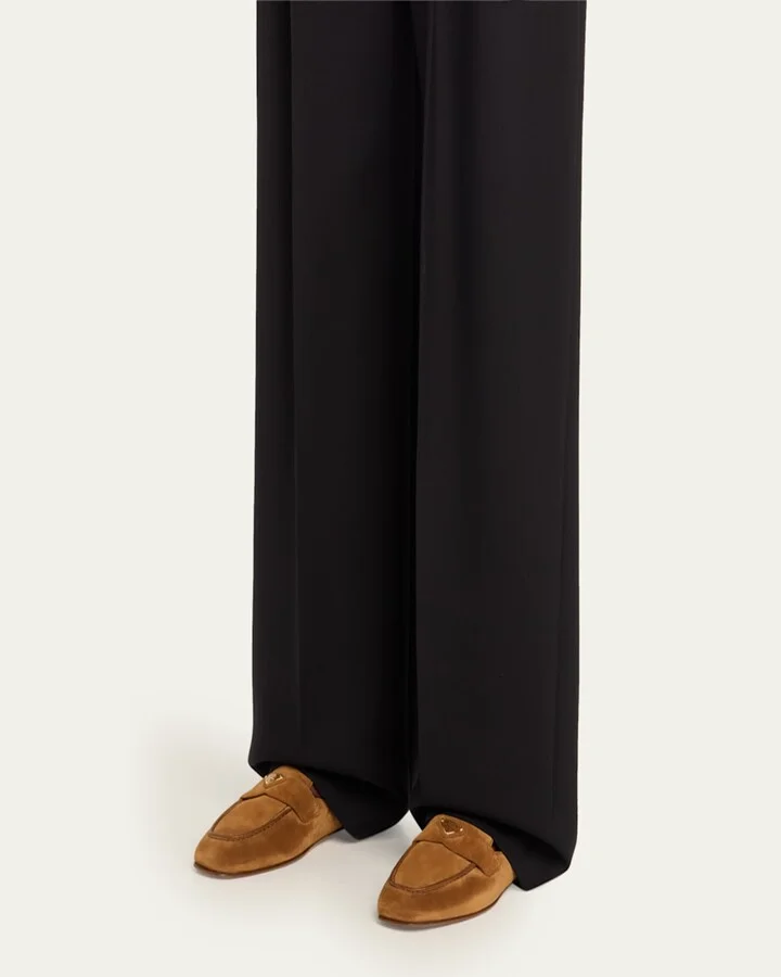 Logo Suede Loafer Mules - Image 3