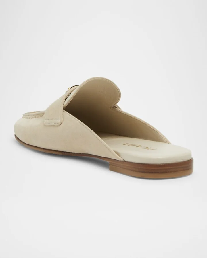 Logo Suede Loafer Mules - Image 4