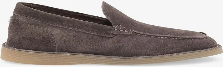 Logo Suede Loafers