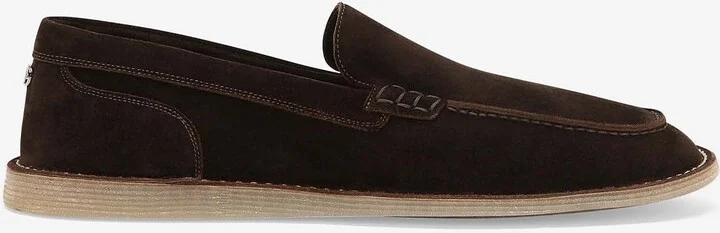 Logo Suede Loafers