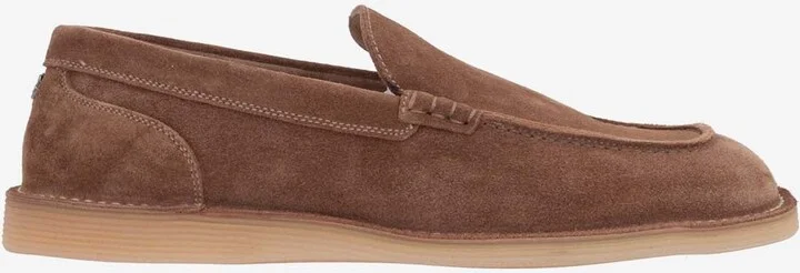 Logo Suede Loafers