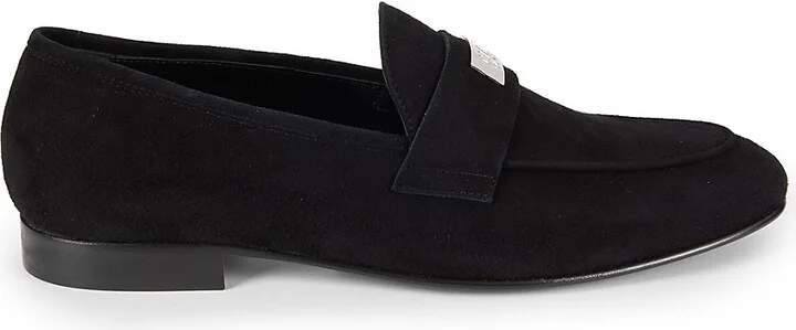 Logo Suede Loafers