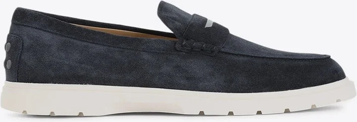 Logo Suede Loafers
